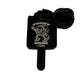 A black back to the enamel pin with FunkyBrims Logo and limited edition numbering.