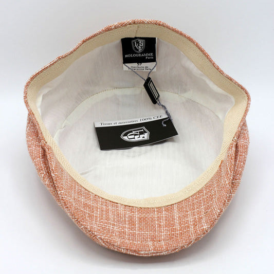 The "Citrus Summer" - Orange Flat Cap by Hologramme Paris