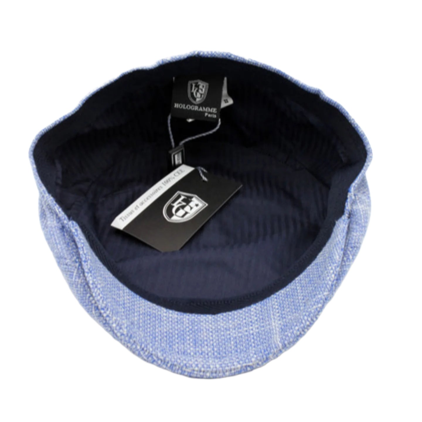 The "Skyway" - Sky Blue Flat Cap by Hologramme Paris