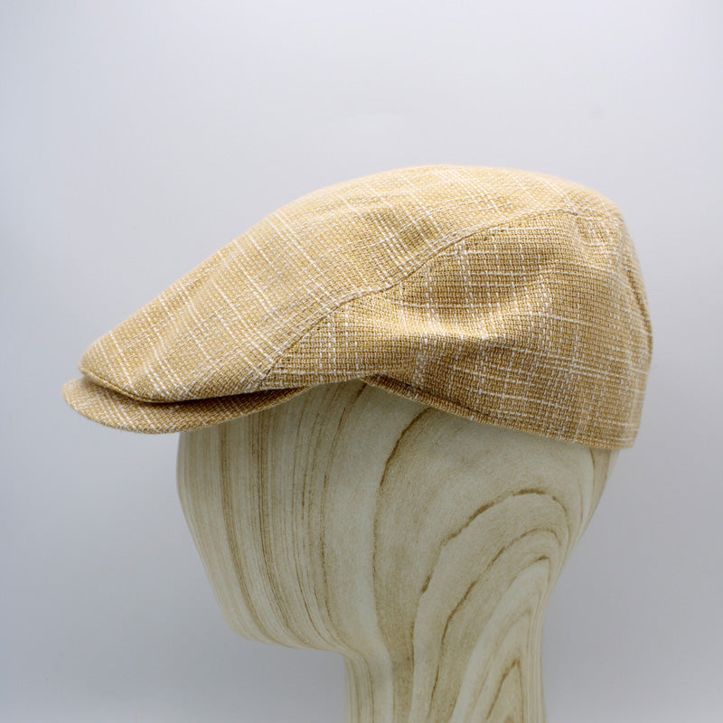 The "Citrus Summer" - Lemon Yellow Flat Cap by Hologramme Paris