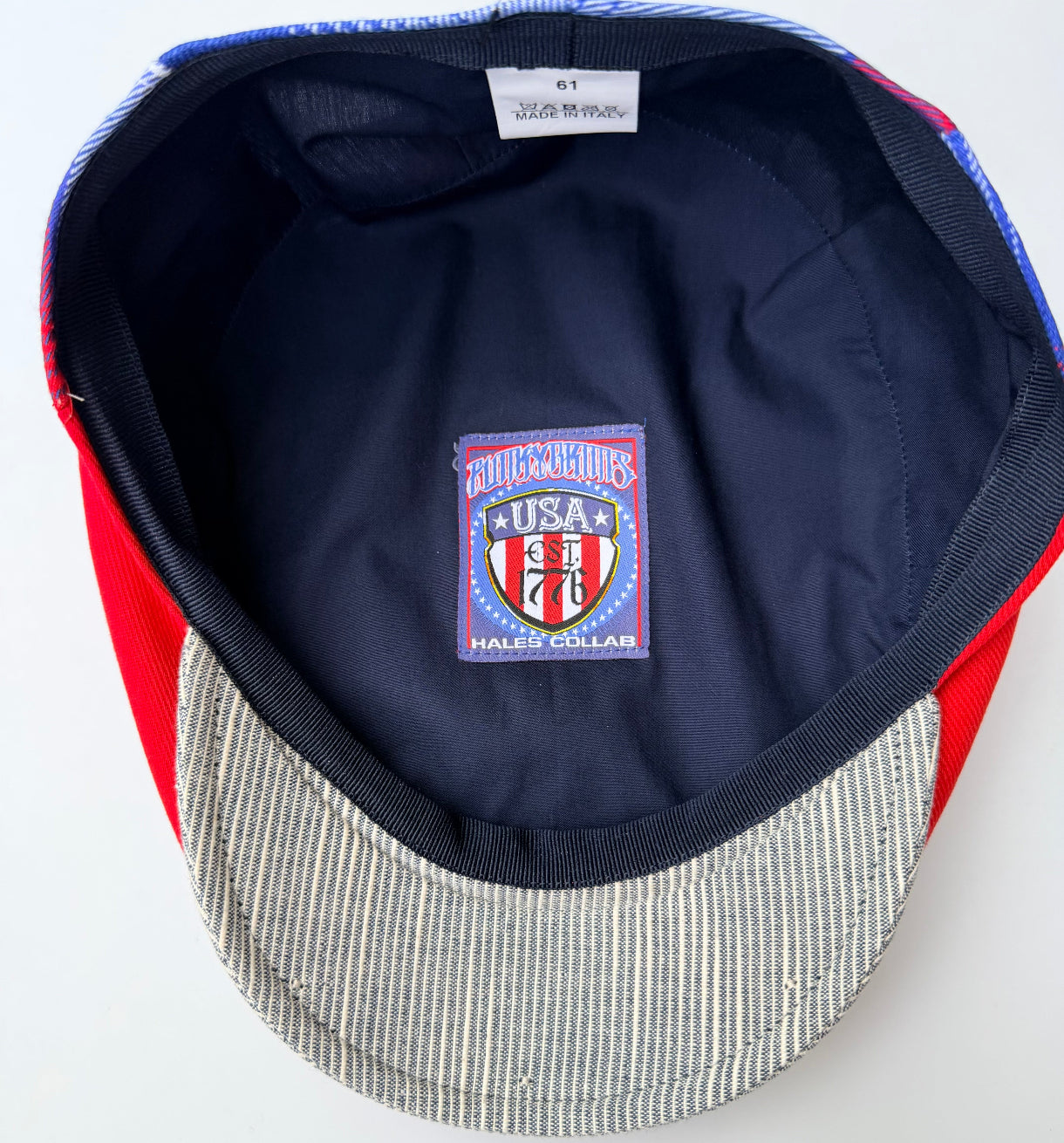 Cap with a logo on the back against a white background