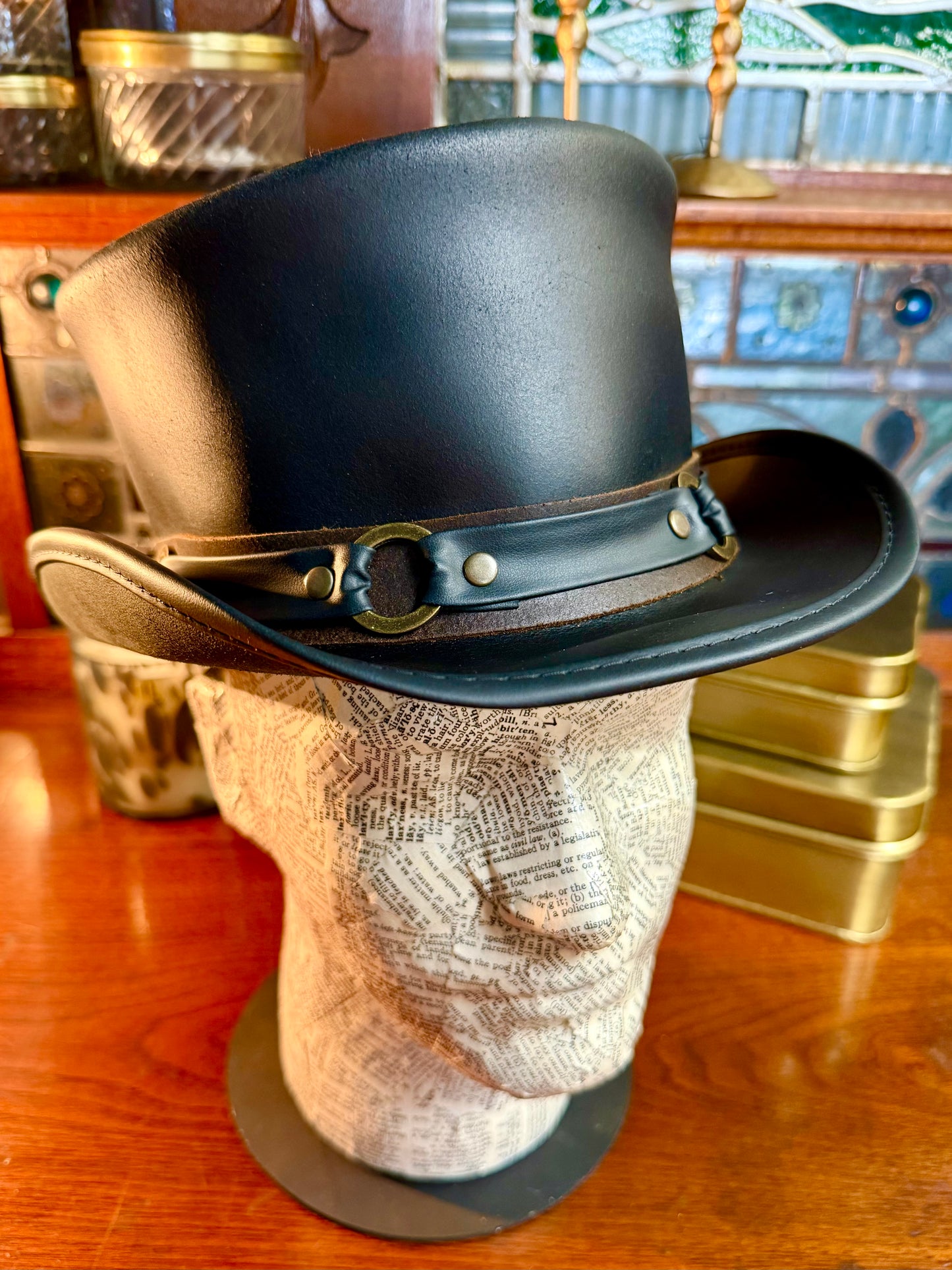 El Dorado SR2 Leather Top Hat in Black