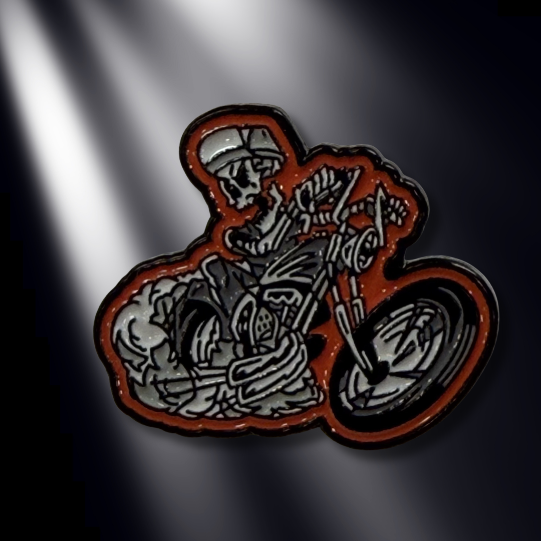Bike Night Real Black Leather Newsboy Hales Speed Shop X FunkyBrims Collab (with Pin)