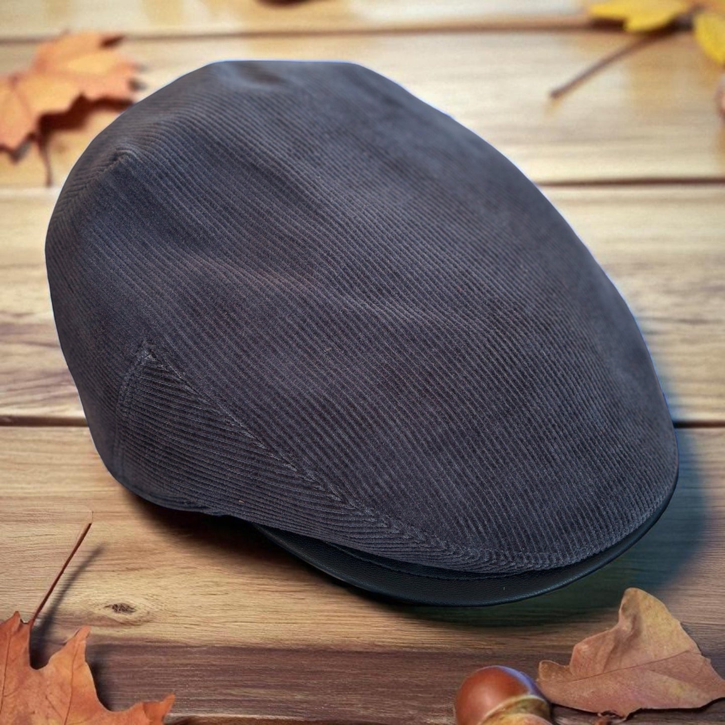 The Teufel Hunden Gunmetal Cord Flat Cap Hales Speed Shop X FunkyBrims Collab with Cap Pin