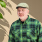 "Fight the Stigma" Green Flat Cap -  Hales Speed Shop X FunkyBrims Collab (with Pin)