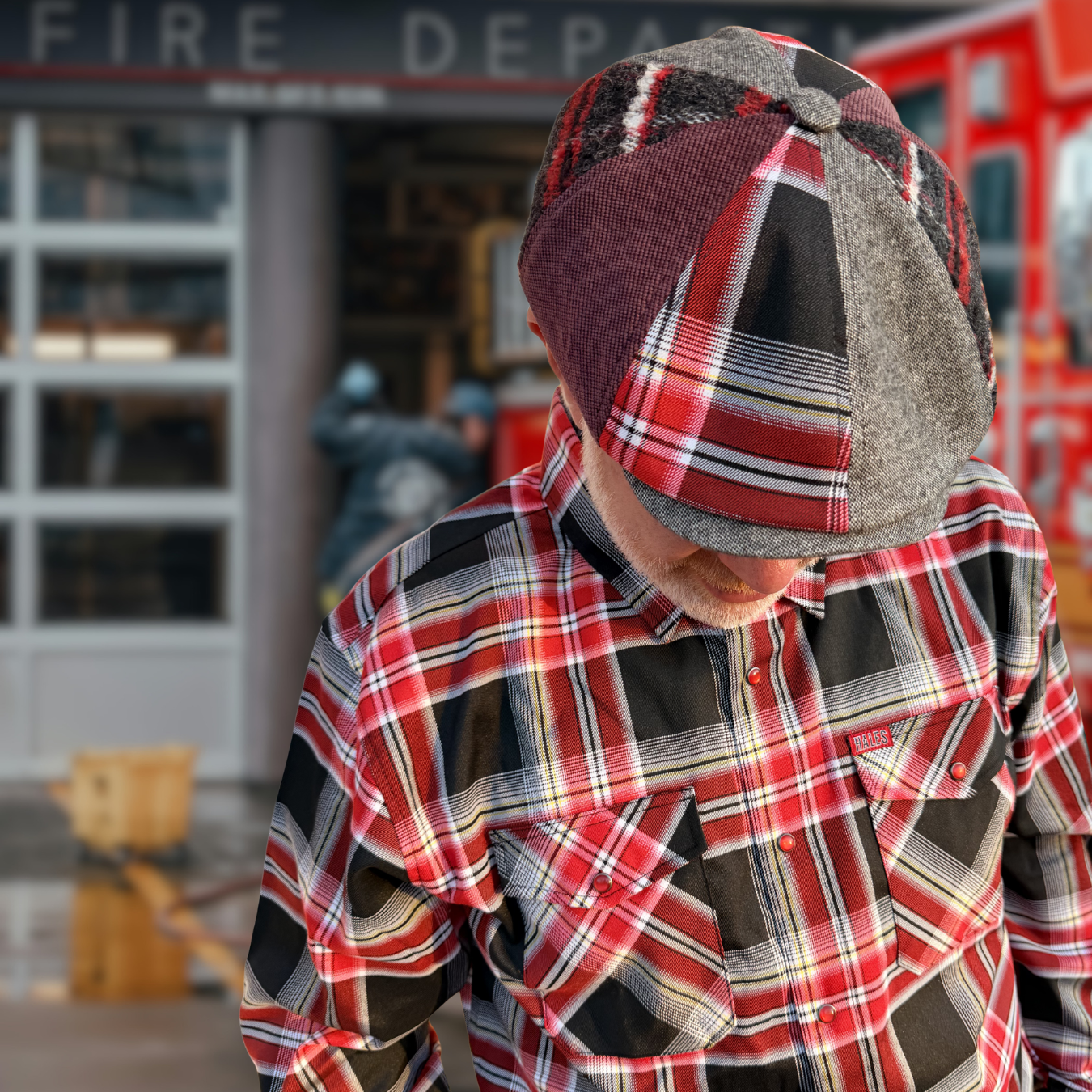 Leatherhead Patchwork Newsboy Hales Speed Shop X FunkyBrims Collab (with Pin)