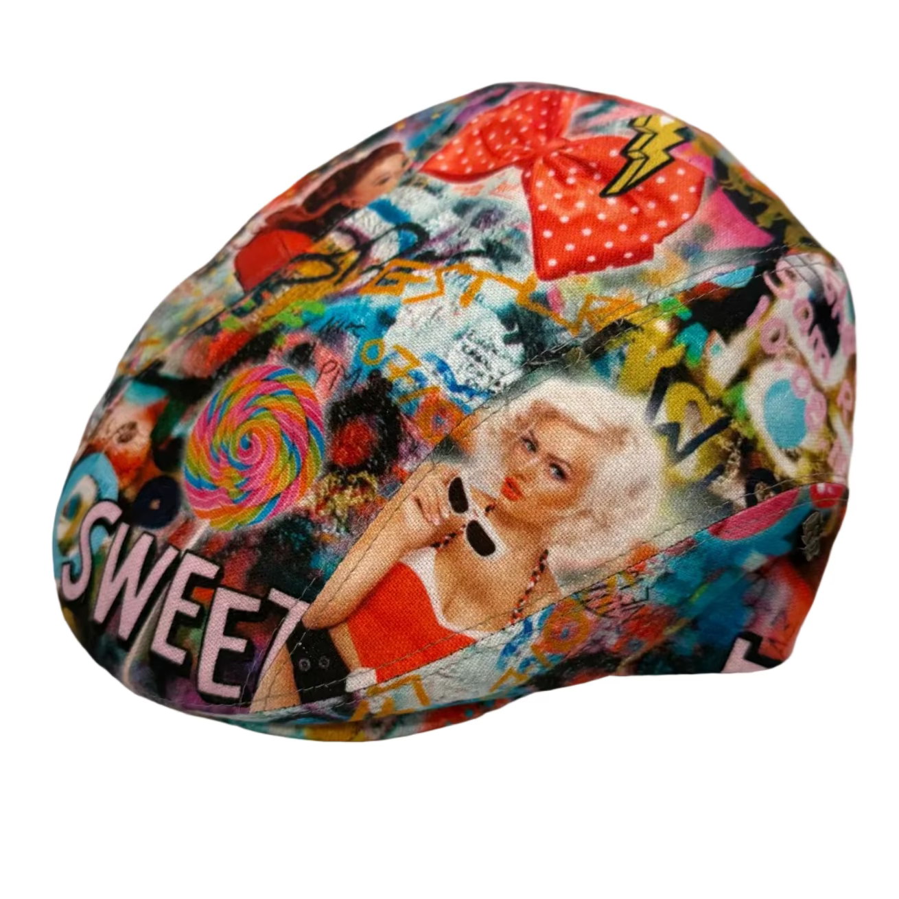 The Graffiti Pop Split Panel Flat Cap by City Sport for FunkyBrims