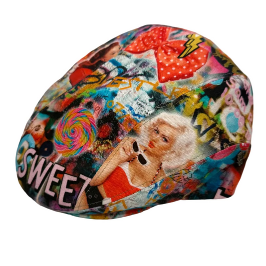 The Graffiti Pop Split Panel Flat Cap by City Sport for FunkyBrims