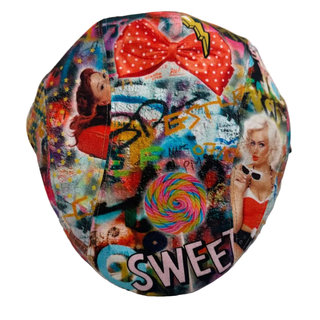 The Graffiti Pop Split Panel Flat Cap by City Sport for FunkyBrims