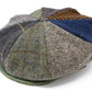The Eight Piece Patchwork Tweed Cap by Hanna Hats of Donegal