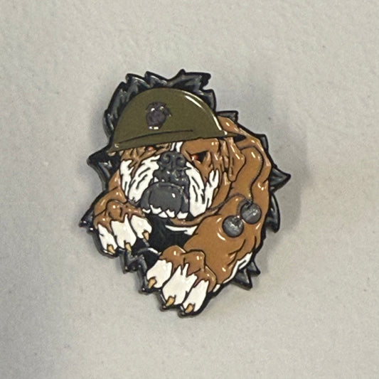 The Teufel Hunden Enamel Cap Pin by Hales Speed Shop x FunkyBrims