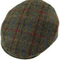 Harris Tweed Flat Cap in Green Check by Glen Appin of Scotland