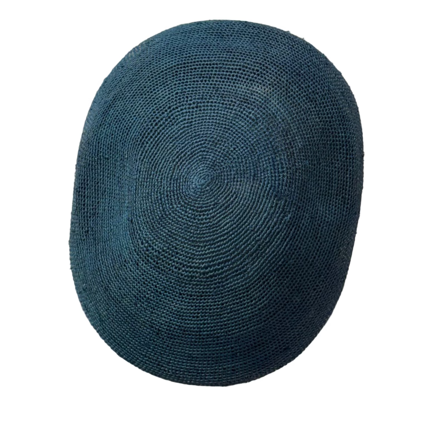 The "Capri Weave" - Ocean Blue Raffia Straw Flat Cap by FunkyBrims