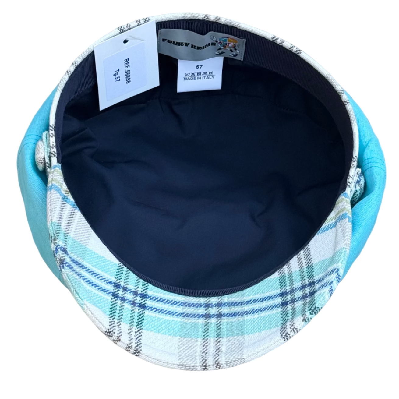 The "Amalfi Ladies Cruiser" Ocean Blue Linen Cap by FunkyBrims