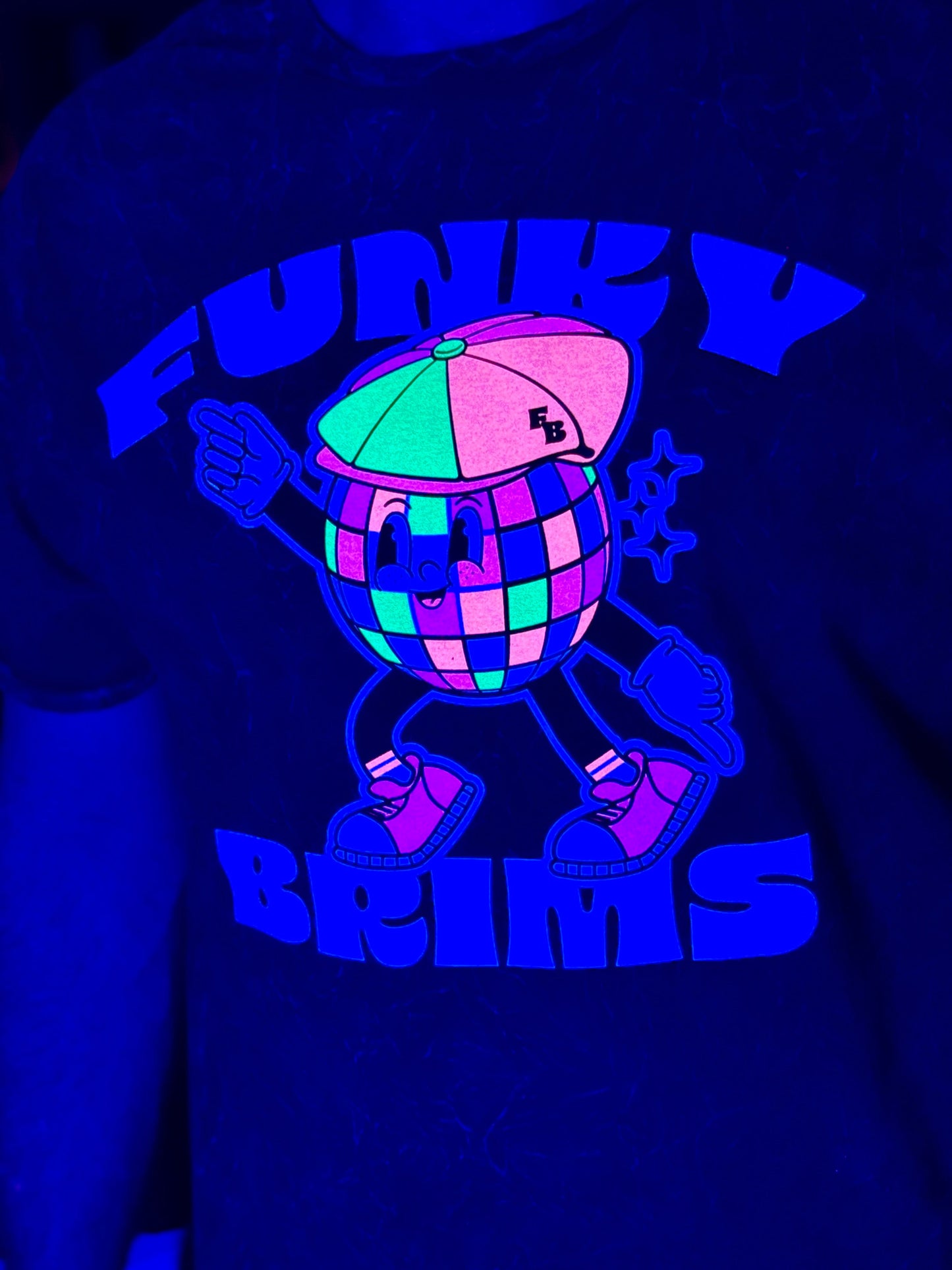 Funky Brims Stonewash Blacklight T-Shirts