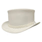 Ghost Rider White Leather Top Hat