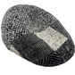 The Light Grays Patchwork Flat Cap by Alfonso D'Este