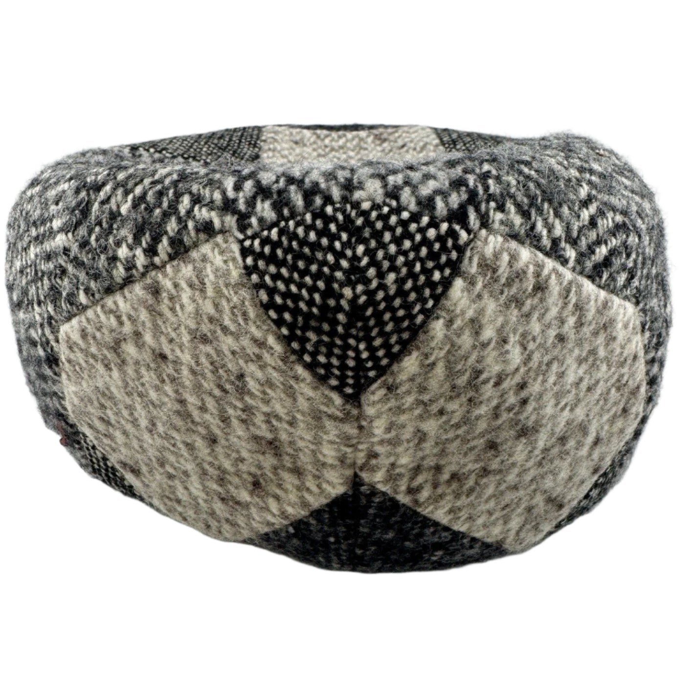The Light Grays Patchwork Flat Cap by Alfonso D'Este
