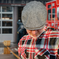 Leatherhead Gray Flat Cap -  Hales Speed Shop X FunkyBrims Collab (with Pin)