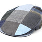 The Linen Vintage Patchwork Cap in Blue/Gray by Hanna Hats of Donegal