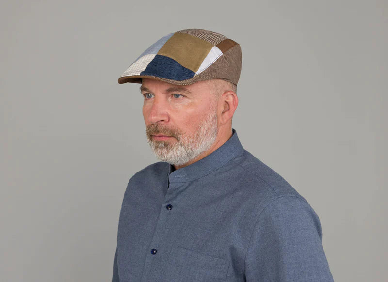 The Linen Donegal Touring Patchwork in All Colors by Hanna Hats of Donegal
