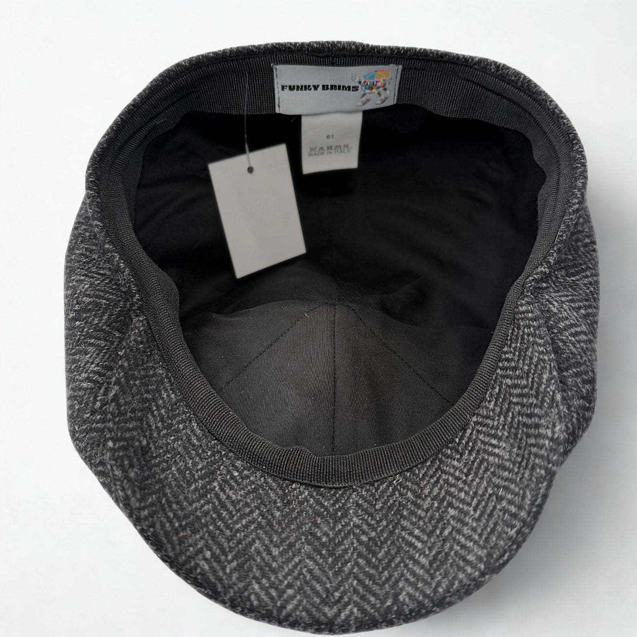 The "Tommy" Gray Herringbone Newsboy Cap by FunkyBrims