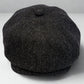 The "Tommy" Gray Herringbone Newsboy Cap by FunkyBrims