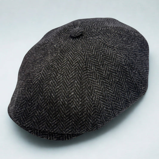 The "Tommy" Gray Herringbone Newsboy Cap by FunkyBrims