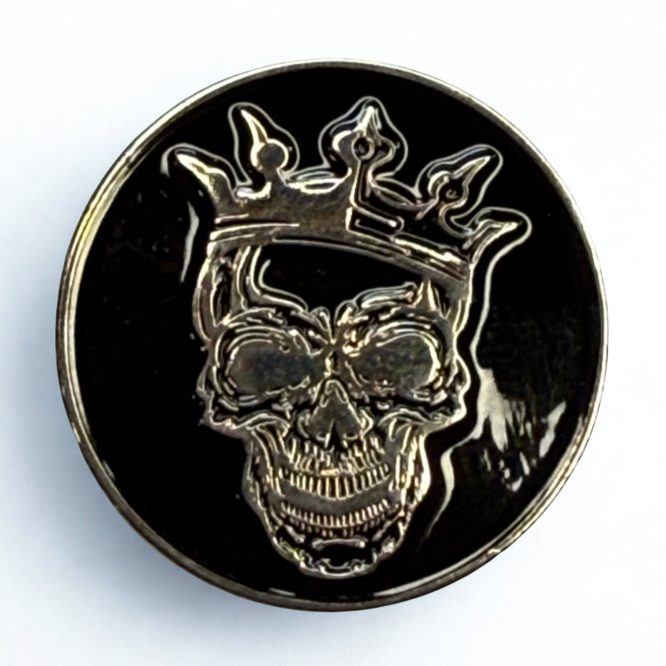 Crowned Skull Magnetic Cap Pin by American Hat Makers