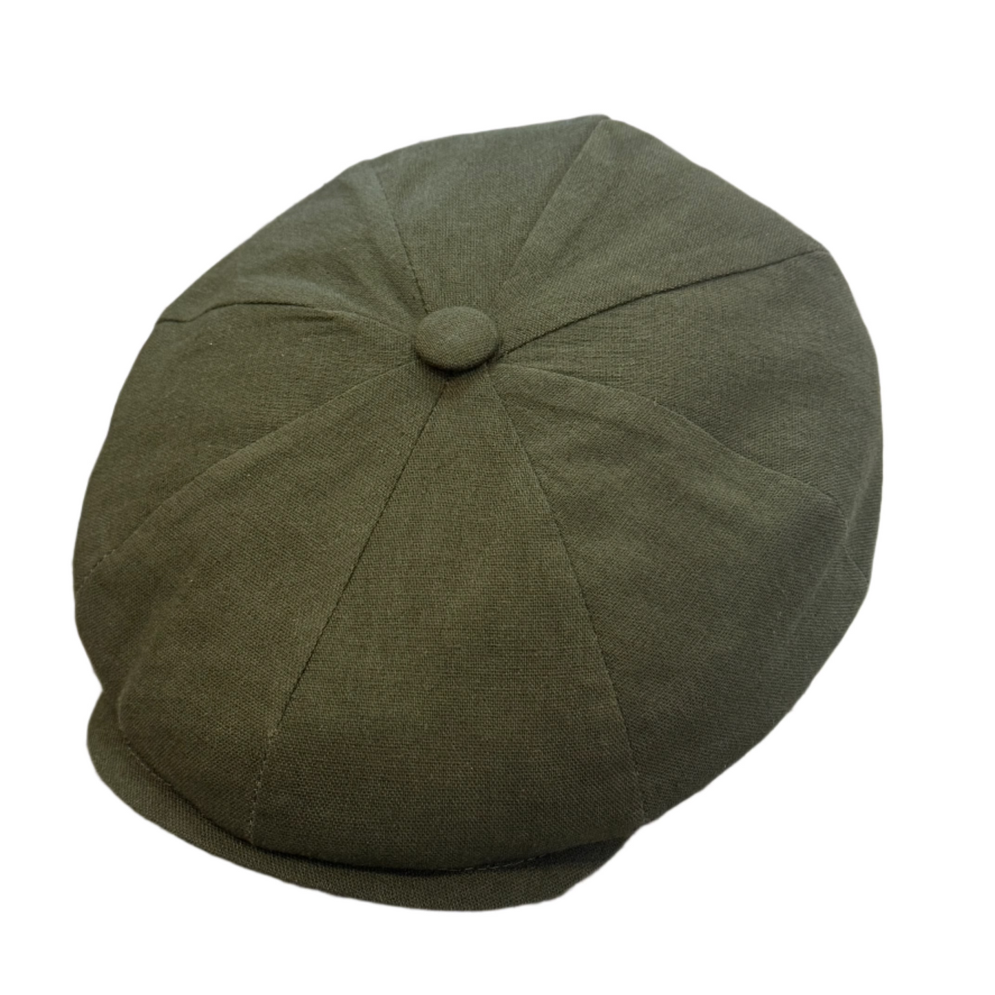 The Summer "Garrison" - Olive Green Newsboy Cap by Hologramme Paris