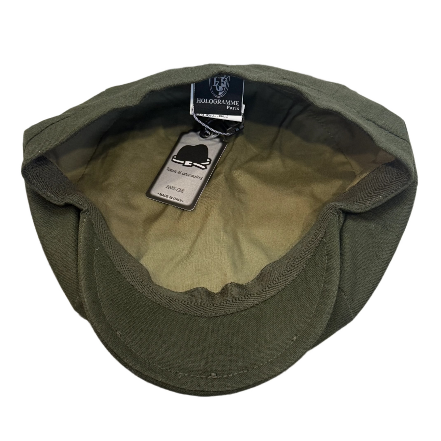 The Summer "Garrison" - Olive Green Newsboy Cap by Hologramme Paris