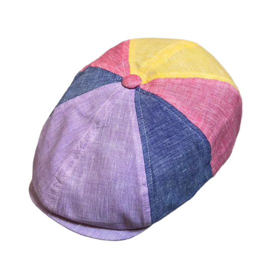 The "ColorPop Gatsby" Italian LInen Newsboy Cap by FunkyBrims
