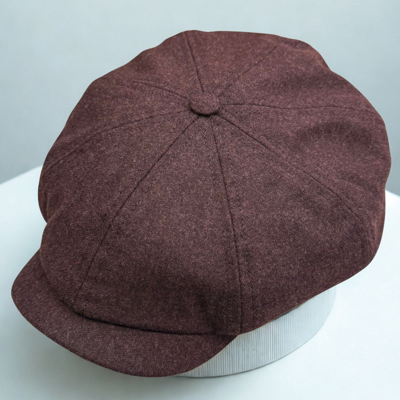 Loden Wool Oxblood Newsboy cap from Laird Hatters at FunkyBrims