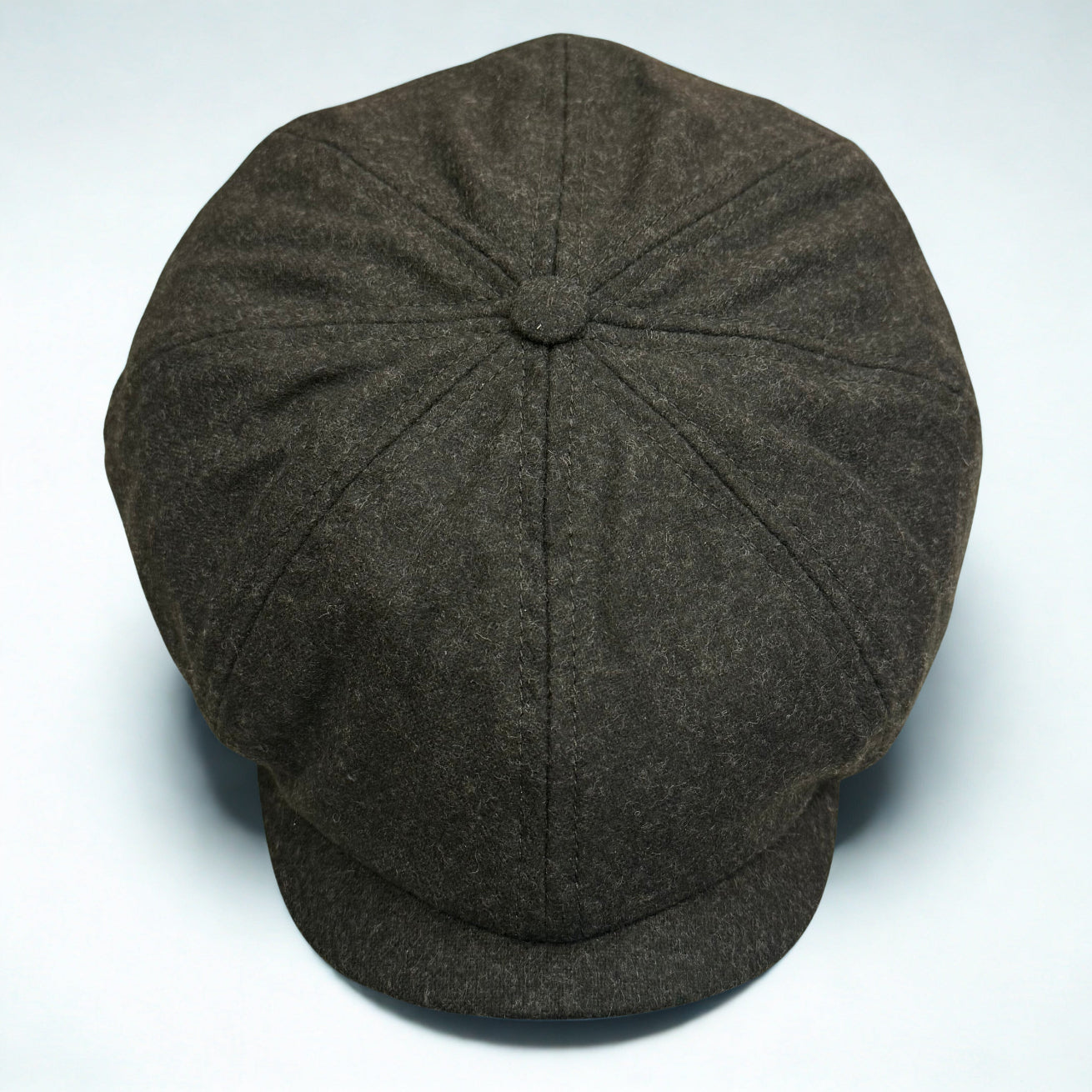 Dark Green Loden Wool Newsboy cap by Laird Hatters at FunkyBrims.