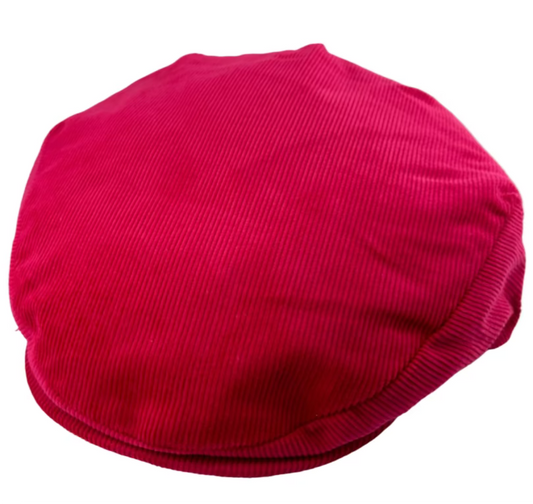 Royal Crown Edition Needlecord Flat Cap - Deep Pink by Laird Hatters