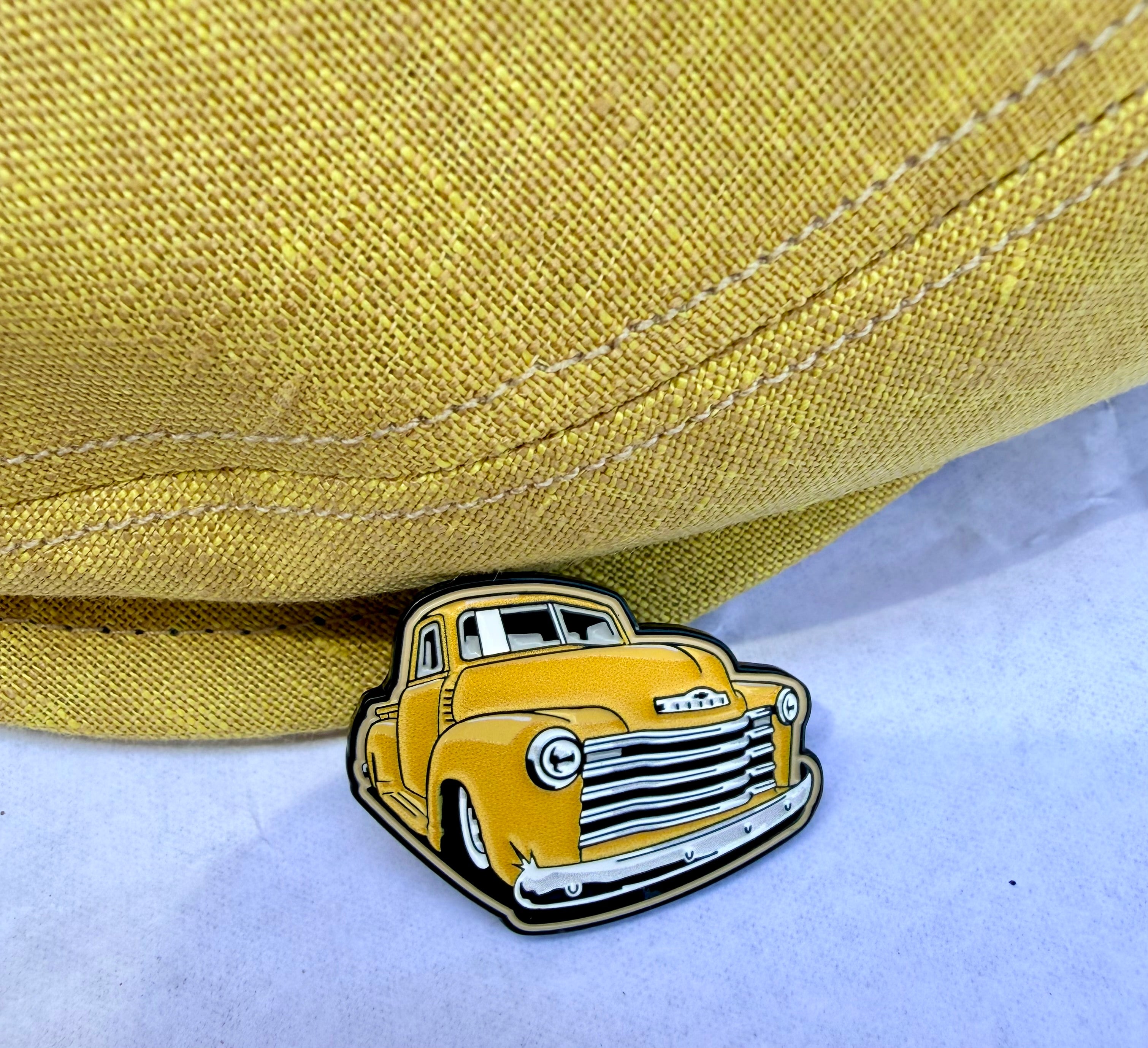 siilon リブキャップ /イエロー Sophia Yellow Linen Flat Cap w/ Pin