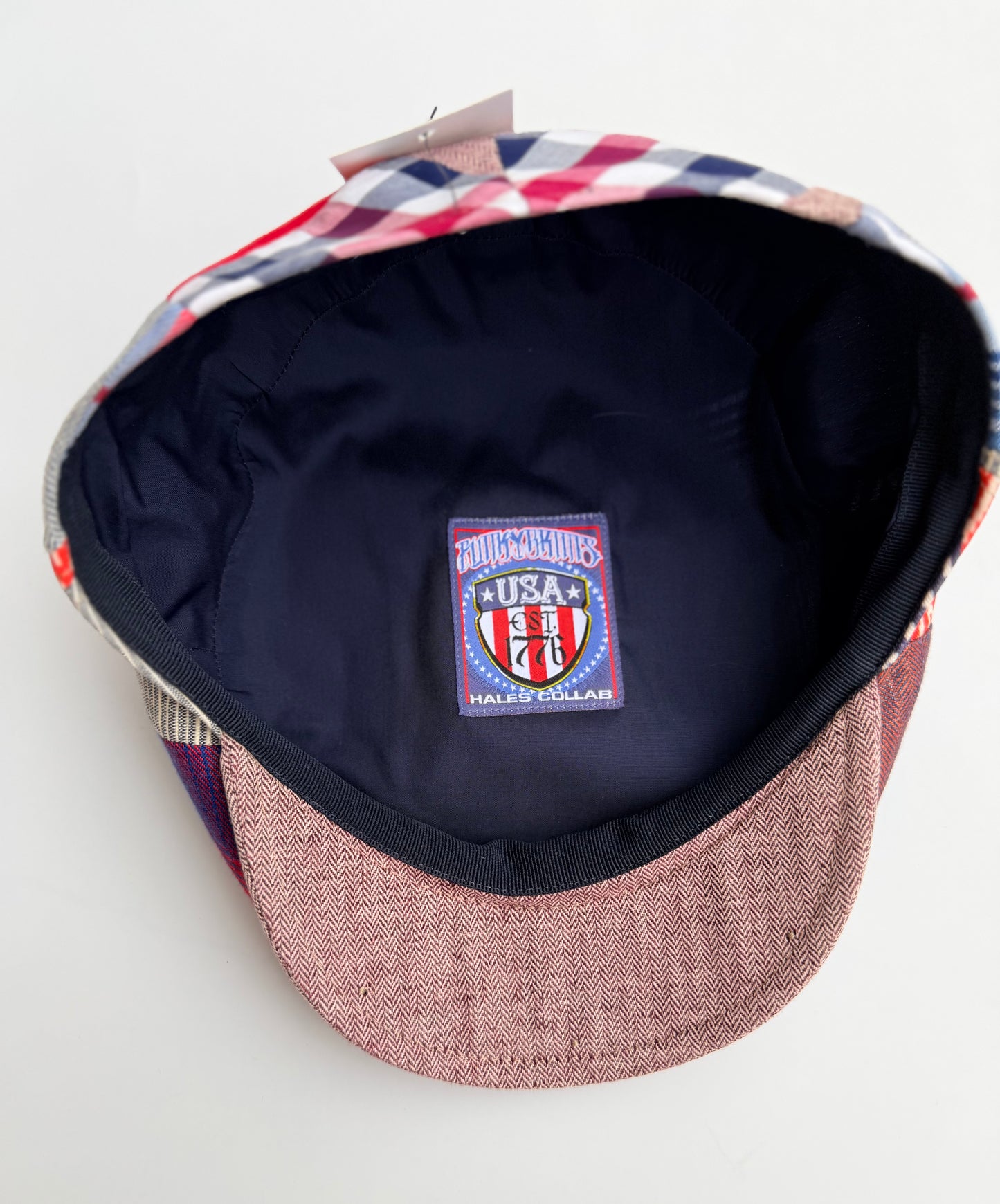 EST 1776 Patchwork Flat Cap -  Hales Speed Shop X FunkyBrims Collab (with Pin)