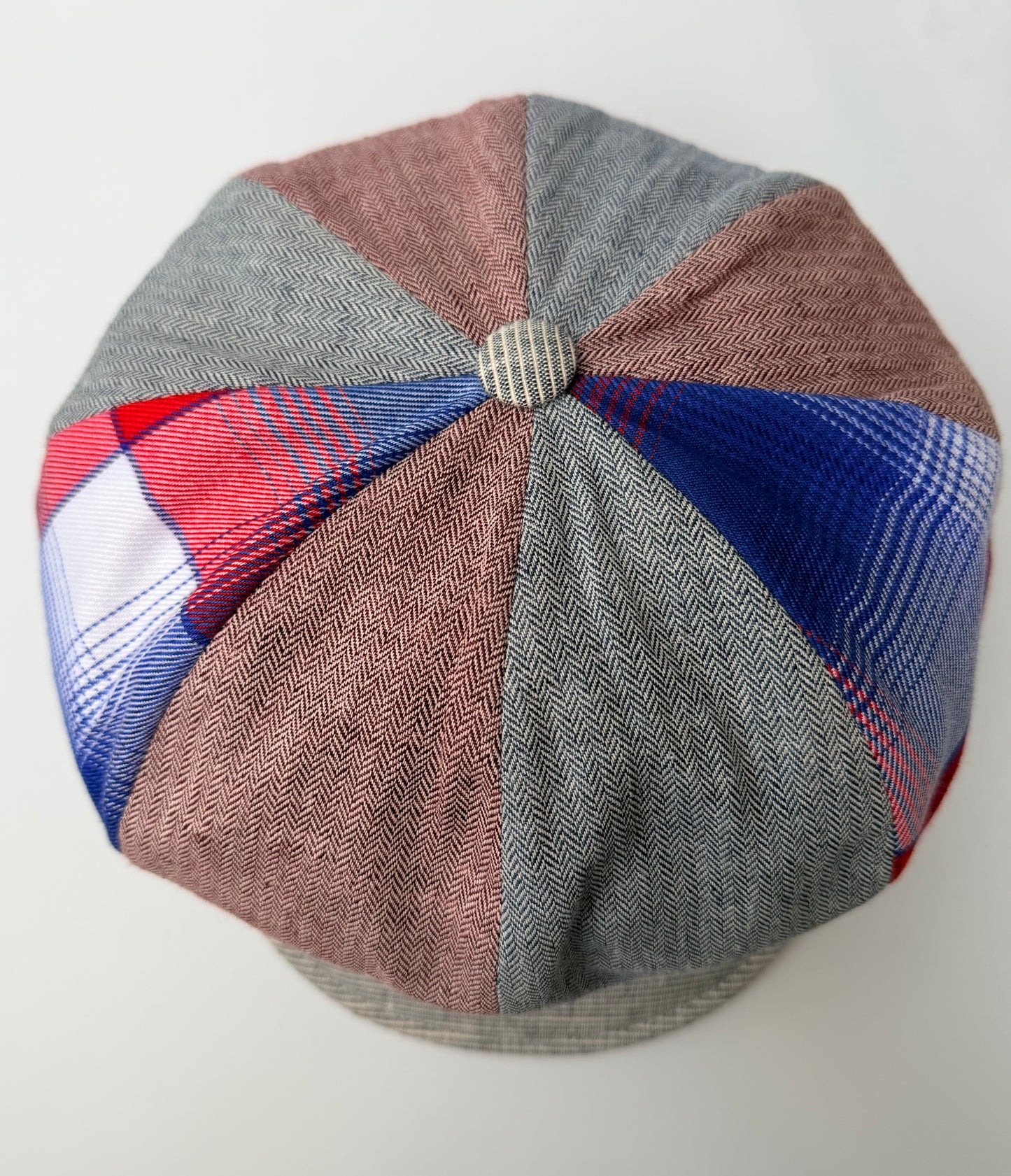 Women's EST 1776 Patchwork Newsboy Cap Hales Speed Shop X FunkyBrims Collab (with pin)