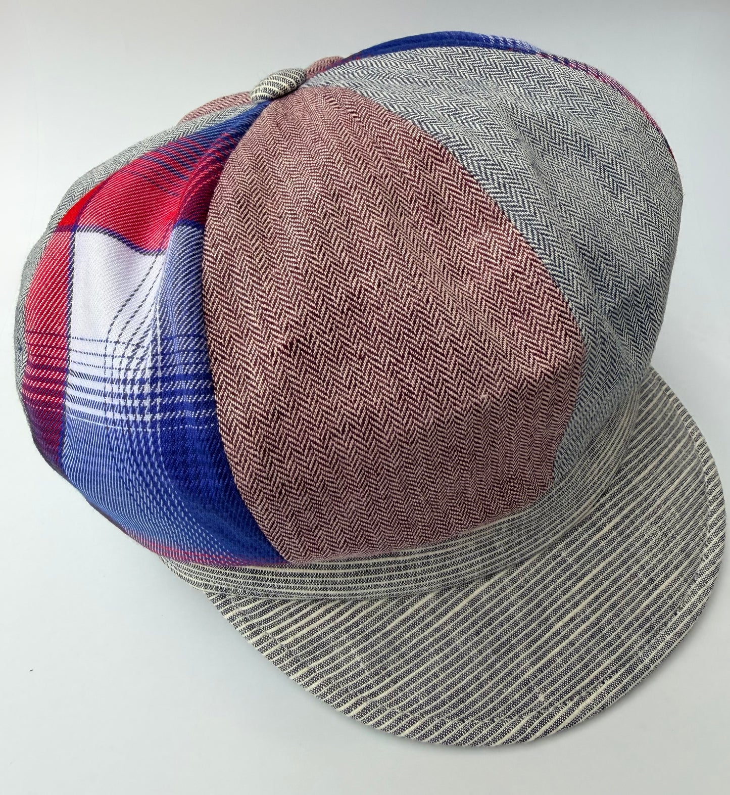 Women's EST 1776 Patchwork Newsboy Cap Hales Speed Shop X FunkyBrims Collab (with pin)