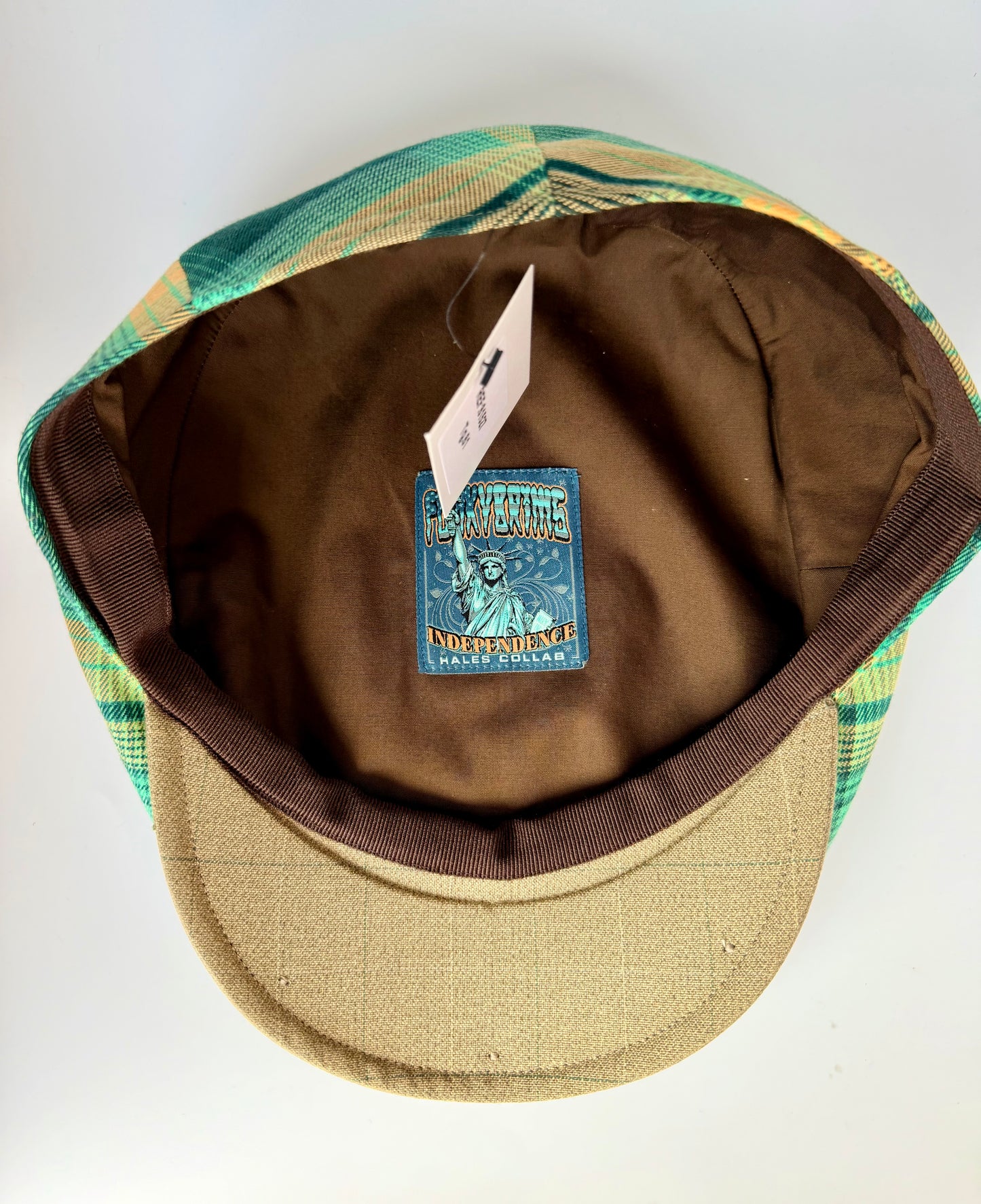 Independence Flannel Flat Cap -  Hales Speed Shop X FunkyBrims Collab (with Pin)