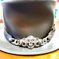 Red Eye Leather Skull Band