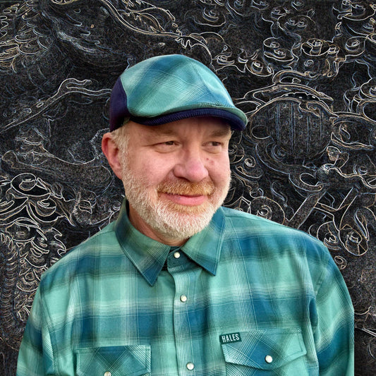 The Imperial Flannel Flat Cap Hales Speed Shop X FunkyBrims Collab (with Pin)