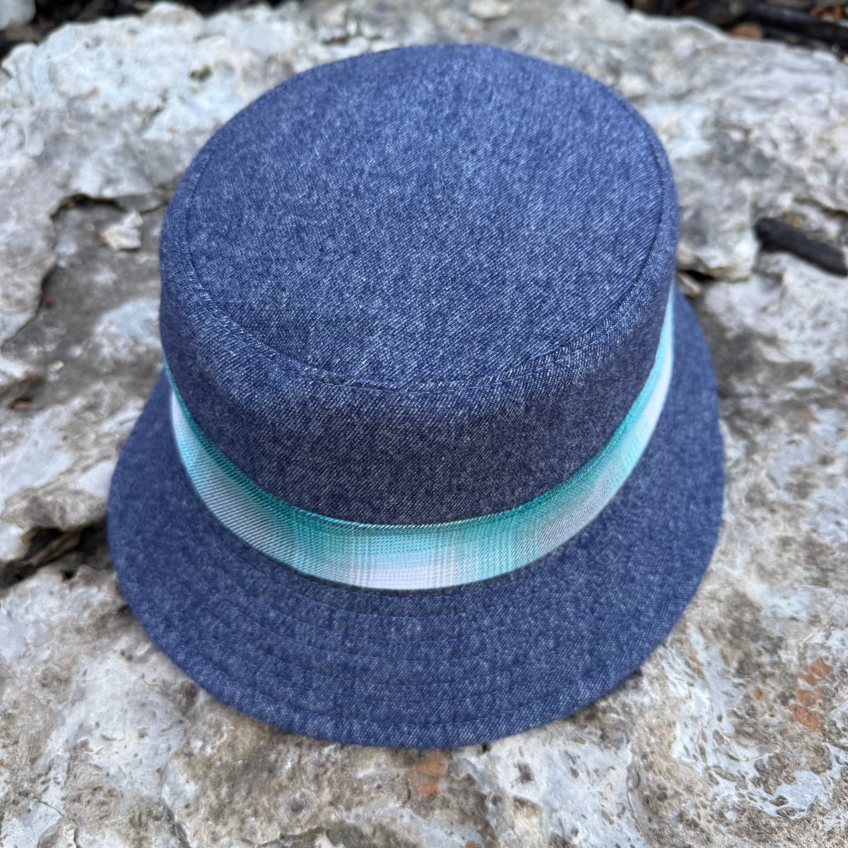 Kanaloa Denim Blue Bucket Hat - Hales Speed Shop X FunkyBrims Collab (with pin)