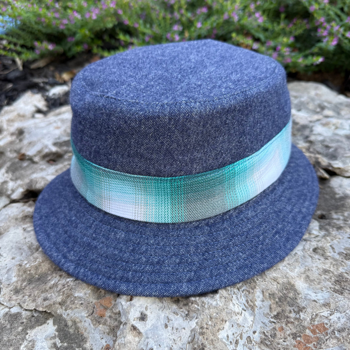 Kanaloa Denim Blue Bucket Hat - Hales Speed Shop X FunkyBrims Collab (with pin)