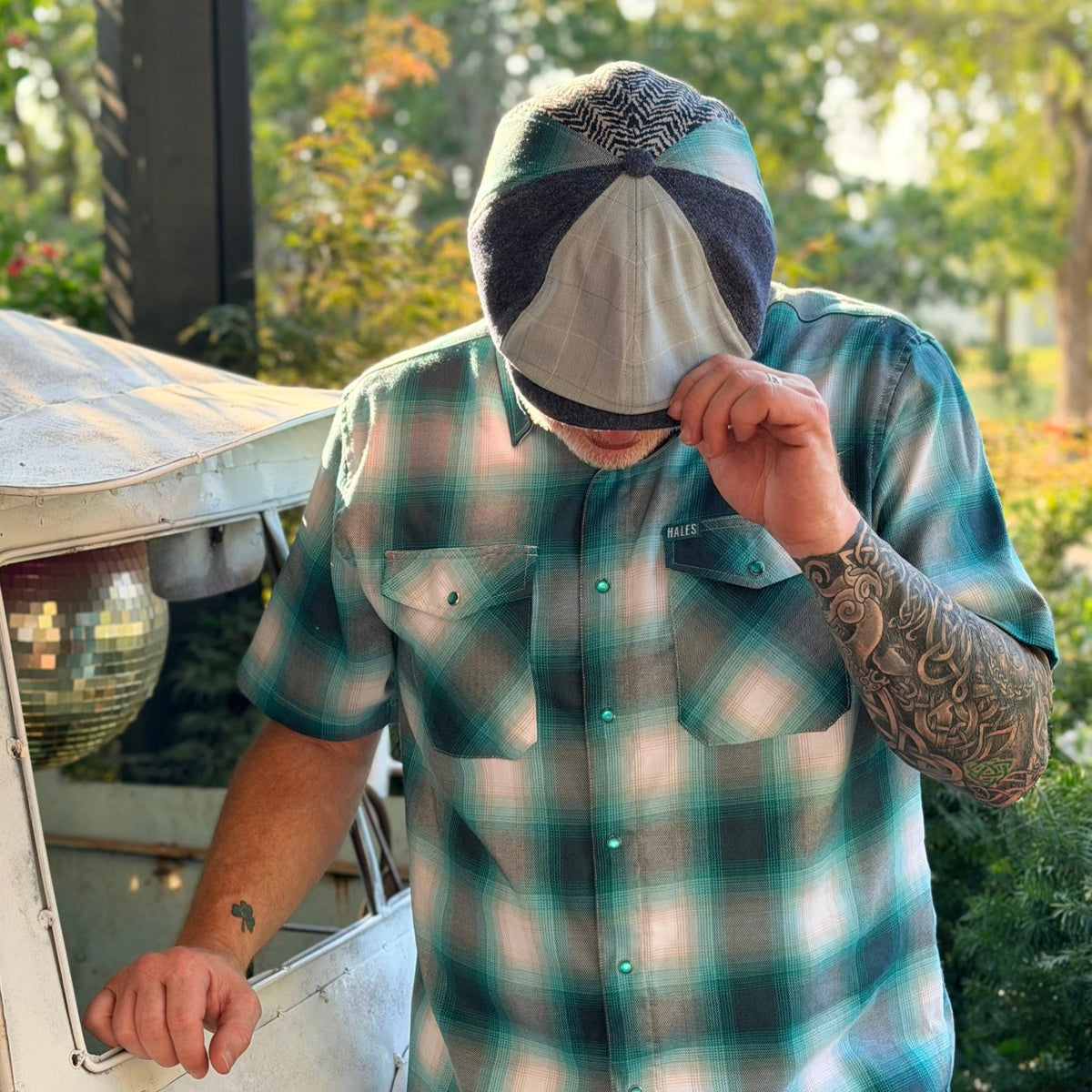 Kanaloa Patchwork Newsboy Hales Speed Shop X FunkyBrims Collab (with pin)
