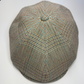 Brown, Tan, blue, and beige newsboy cap by FunkyBrims.