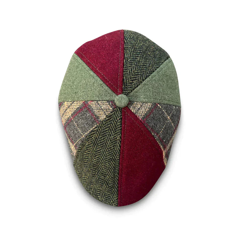 The Kringle - Crimson & Green Plaid Christmas Cap by Boston Scally Co.