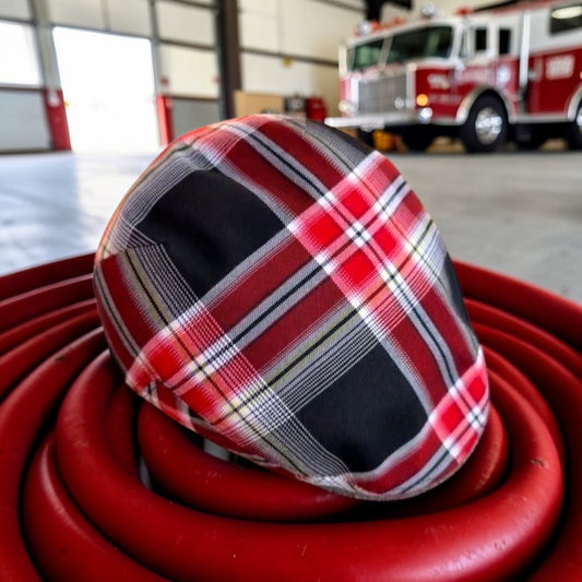 Leatherhead Flannel Flat Cap -  Hales Speed Shop X FunkyBrims Collab (with Pin)