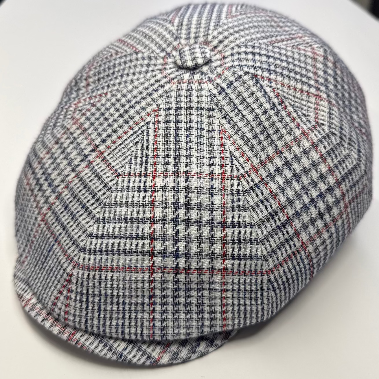 A Red, White, and Blue Check Newsboy cap by FunkyBrims.