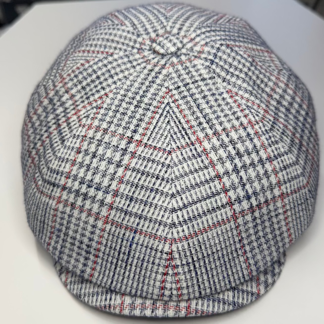 A Red, White, and Blue Check Newsboy cap by FunkyBrims.